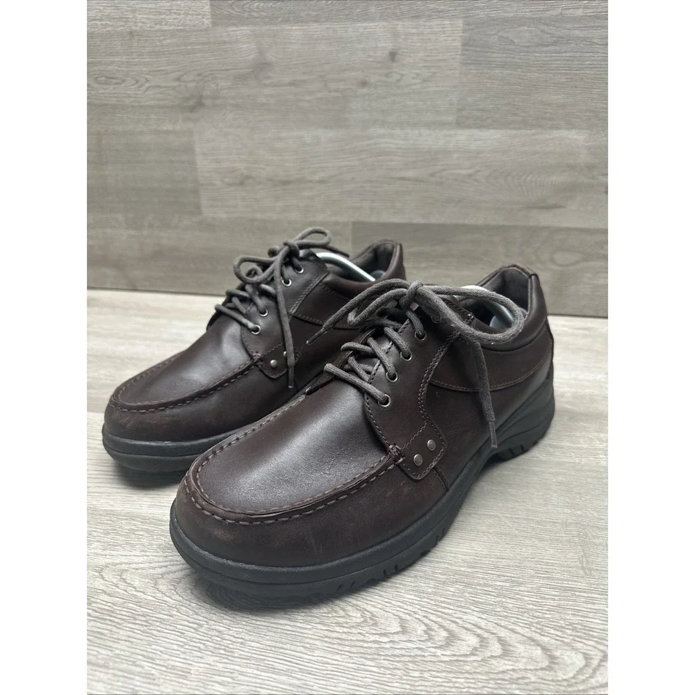Dansko Wyatt Oxford Shoes Mens US 10.5 EU 44 Mocha Full Grain Leather‎ VERY NICE